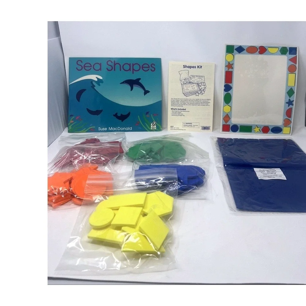 Lakeshore Learning Shapes Kit LA812 Complete NEW Sea Shapes Math Foam Set 1994